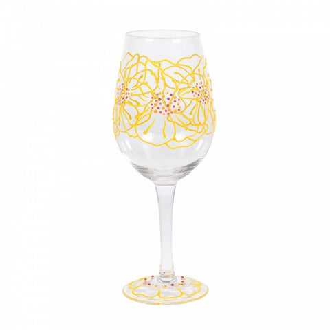 Enesco Entertainment by Izzy and Oliver Marigolds Wine Glass