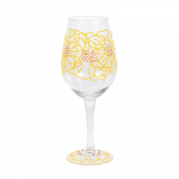 Enesco Entertainment by Izzy and Oliver Marigolds Wine Glass